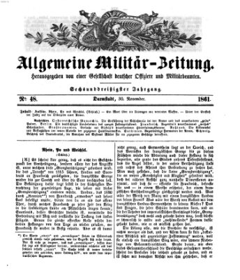 Allgemeine Militär-Zeitung Samstag 30. November 1861