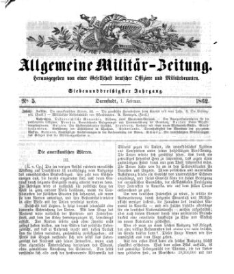 Allgemeine Militär-Zeitung Samstag 1. Februar 1862