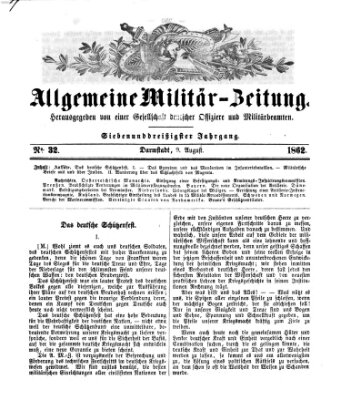 Allgemeine Militär-Zeitung Samstag 9. August 1862