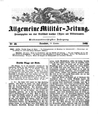 Allgemeine Militär-Zeitung Samstag 25. Oktober 1862