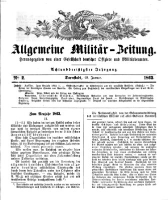 Allgemeine Militär-Zeitung Samstag 10. Januar 1863