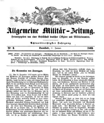 Allgemeine Militär-Zeitung Samstag 17. Januar 1863