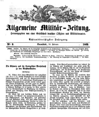 Allgemeine Militär-Zeitung Samstag 28. Februar 1863