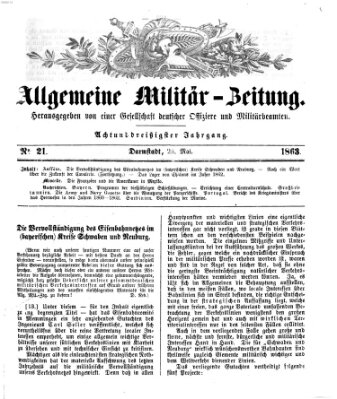 Allgemeine Militär-Zeitung Samstag 23. Mai 1863