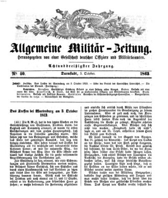 Allgemeine Militär-Zeitung Samstag 3. Oktober 1863