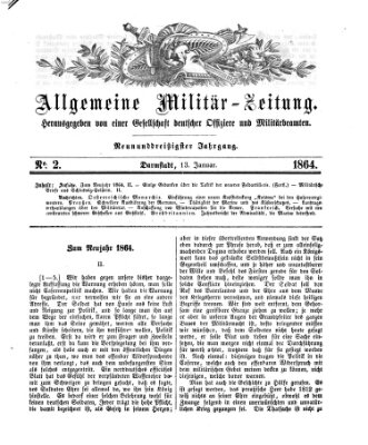 Allgemeine Militär-Zeitung Mittwoch 13. Januar 1864