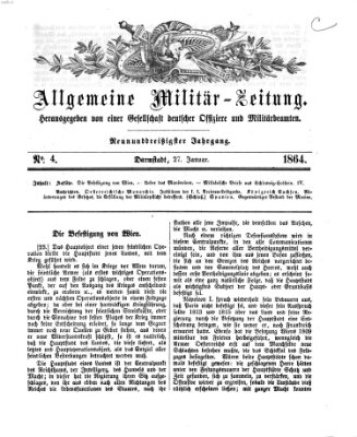 Allgemeine Militär-Zeitung Mittwoch 27. Januar 1864