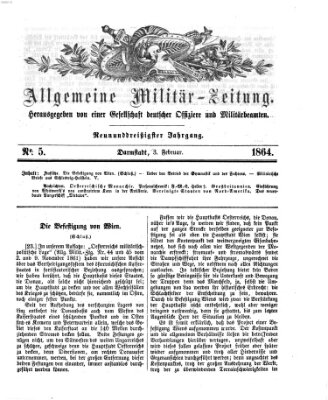 Allgemeine Militär-Zeitung Mittwoch 3. Februar 1864