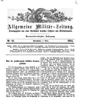 Allgemeine Militär-Zeitung Mittwoch 9. März 1864