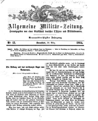 Allgemeine Militär-Zeitung Mittwoch 30. März 1864