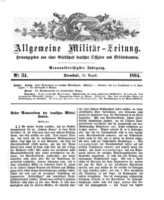 Allgemeine Militär-Zeitung Mittwoch 24. August 1864