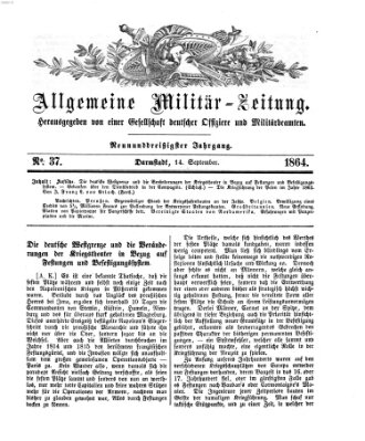 Allgemeine Militär-Zeitung Mittwoch 14. September 1864