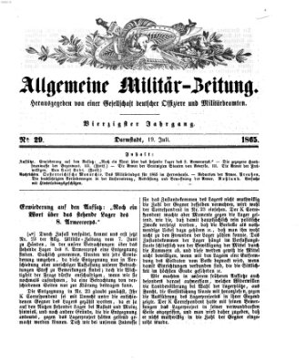 Allgemeine Militär-Zeitung Mittwoch 19. Juli 1865