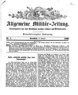 Allgemeine Militär-Zeitung Samstag 6. Januar 1866