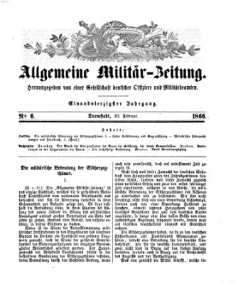 Allgemeine Militär-Zeitung Samstag 10. Februar 1866