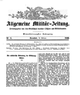 Allgemeine Militär-Zeitung Samstag 24. Februar 1866