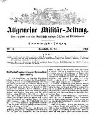 Allgemeine Militär-Zeitung Samstag 12. Mai 1866