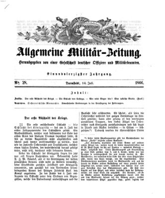 Allgemeine Militär-Zeitung Samstag 14. Juli 1866