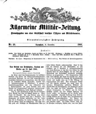 Allgemeine Militär-Zeitung Samstag 8. Dezember 1866