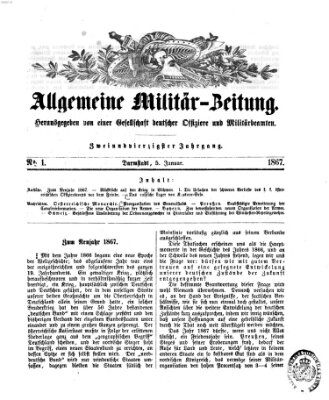 Allgemeine Militär-Zeitung Samstag 5. Januar 1867