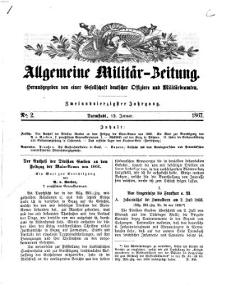 Allgemeine Militär-Zeitung Samstag 12. Januar 1867