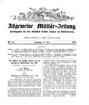 Allgemeine Militär-Zeitung Samstag 30. März 1867