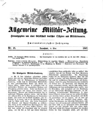 Allgemeine Militär-Zeitung Samstag 4. Mai 1867