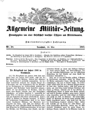 Allgemeine Militär-Zeitung Samstag 18. Mai 1867