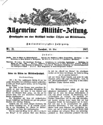 Allgemeine Militär-Zeitung Samstag 25. Mai 1867