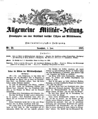 Allgemeine Militär-Zeitung Samstag 1. Juni 1867