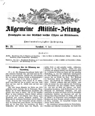 Allgemeine Militär-Zeitung Samstag 8. Juni 1867