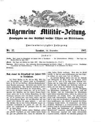 Allgemeine Militär-Zeitung Samstag 14. September 1867