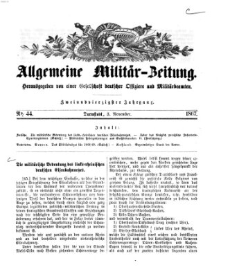 Allgemeine Militär-Zeitung Sonntag 3. November 1867