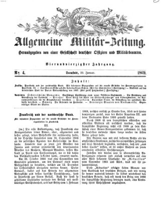 Allgemeine Militär-Zeitung Samstag 23. Januar 1869