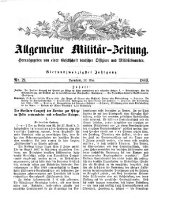 Allgemeine Militär-Zeitung Samstag 22. Mai 1869