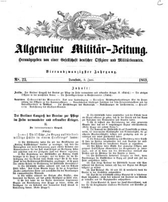 Allgemeine Militär-Zeitung Samstag 5. Juni 1869