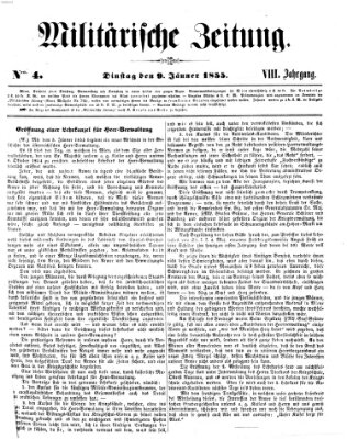 Militärische Zeitung (Militär-Zeitung) Dienstag 9. Januar 1855