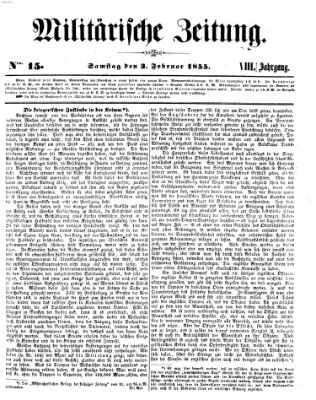 Militärische Zeitung (Militär-Zeitung) Samstag 3. Februar 1855