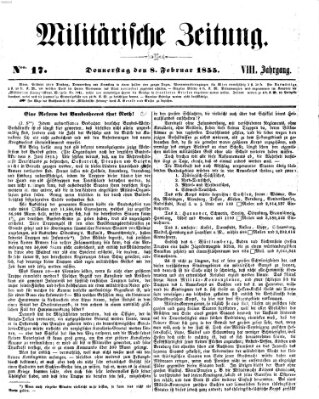 Militärische Zeitung (Militär-Zeitung) Donnerstag 8. Februar 1855