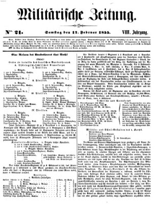 Militärische Zeitung (Militär-Zeitung) Samstag 17. Februar 1855