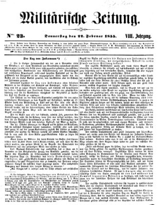 Militärische Zeitung (Militär-Zeitung) Donnerstag 22. Februar 1855