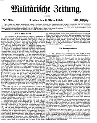 Militärische Zeitung (Militär-Zeitung) Dienstag 6. März 1855