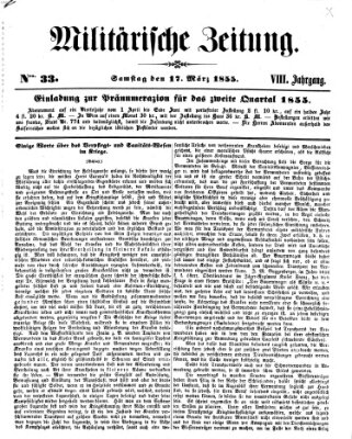 Militärische Zeitung (Militär-Zeitung) Samstag 17. März 1855