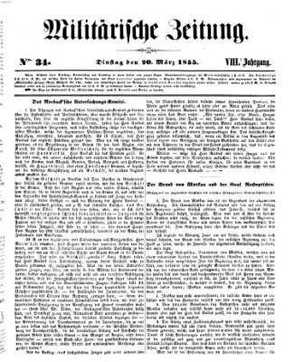 Militärische Zeitung (Militär-Zeitung) Dienstag 20. März 1855