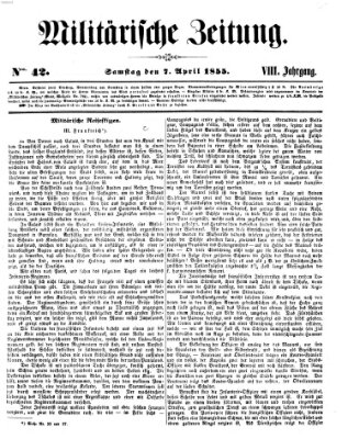 Militärische Zeitung (Militär-Zeitung) Samstag 7. April 1855