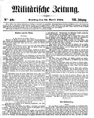 Militärische Zeitung (Militär-Zeitung) Samstag 21. April 1855