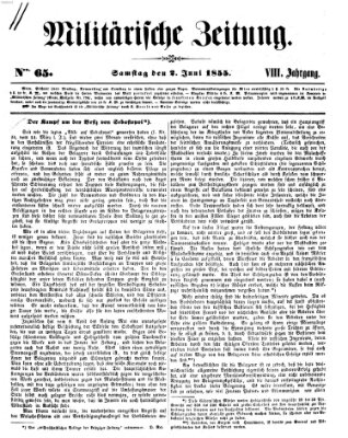 Militärische Zeitung (Militär-Zeitung) Samstag 2. Juni 1855