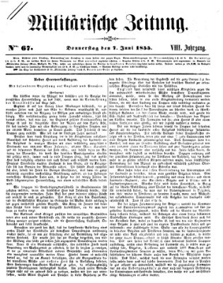 Militärische Zeitung (Militär-Zeitung) Donnerstag 7. Juni 1855