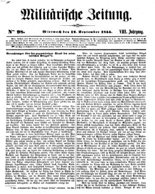 Militärische Zeitung (Militär-Zeitung) Mittwoch 12. September 1855