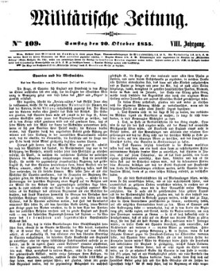 Militärische Zeitung (Militär-Zeitung) Samstag 20. Oktober 1855